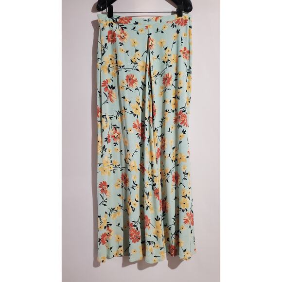 Mixit Vtg 90s Y2K Shell Button Front Floral Maxi Skirt Size 14 Cottage Fairy - Picture 2 of 9